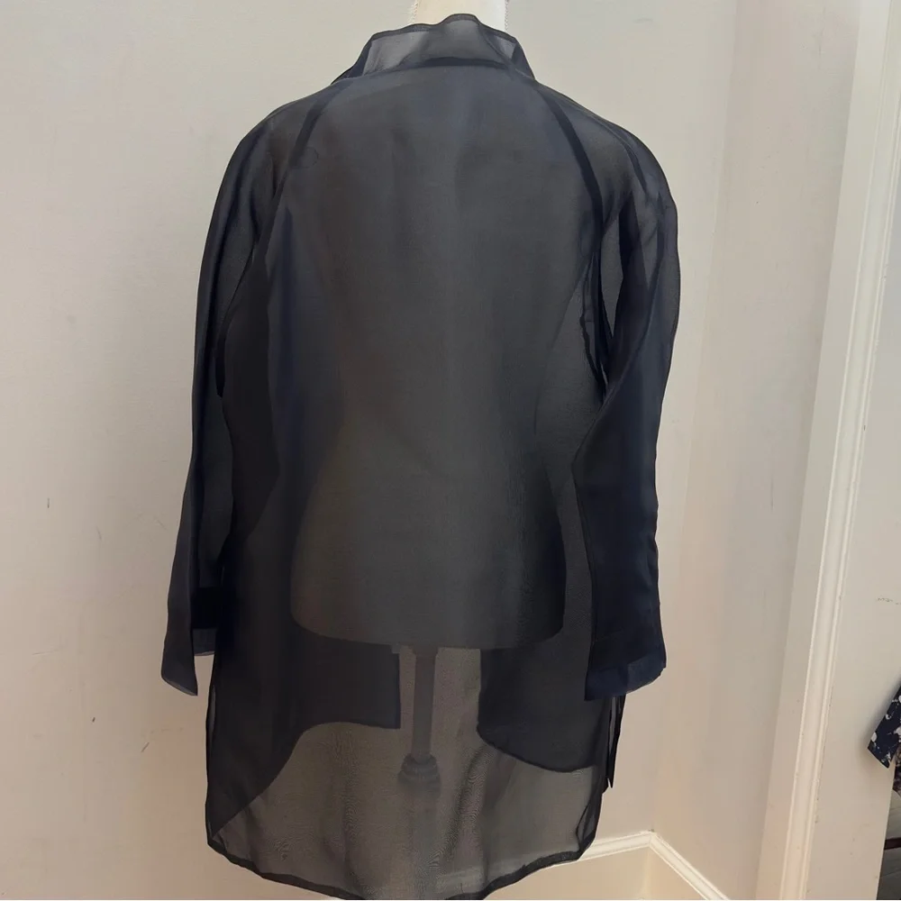 Unique Sheer Silk Dressy Jacket Topper. Size M